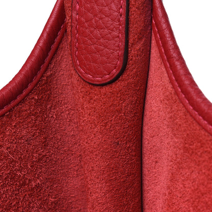 Hermes Taurillon Clemence Evelyne III PM Rouge Casaque 8 of 12