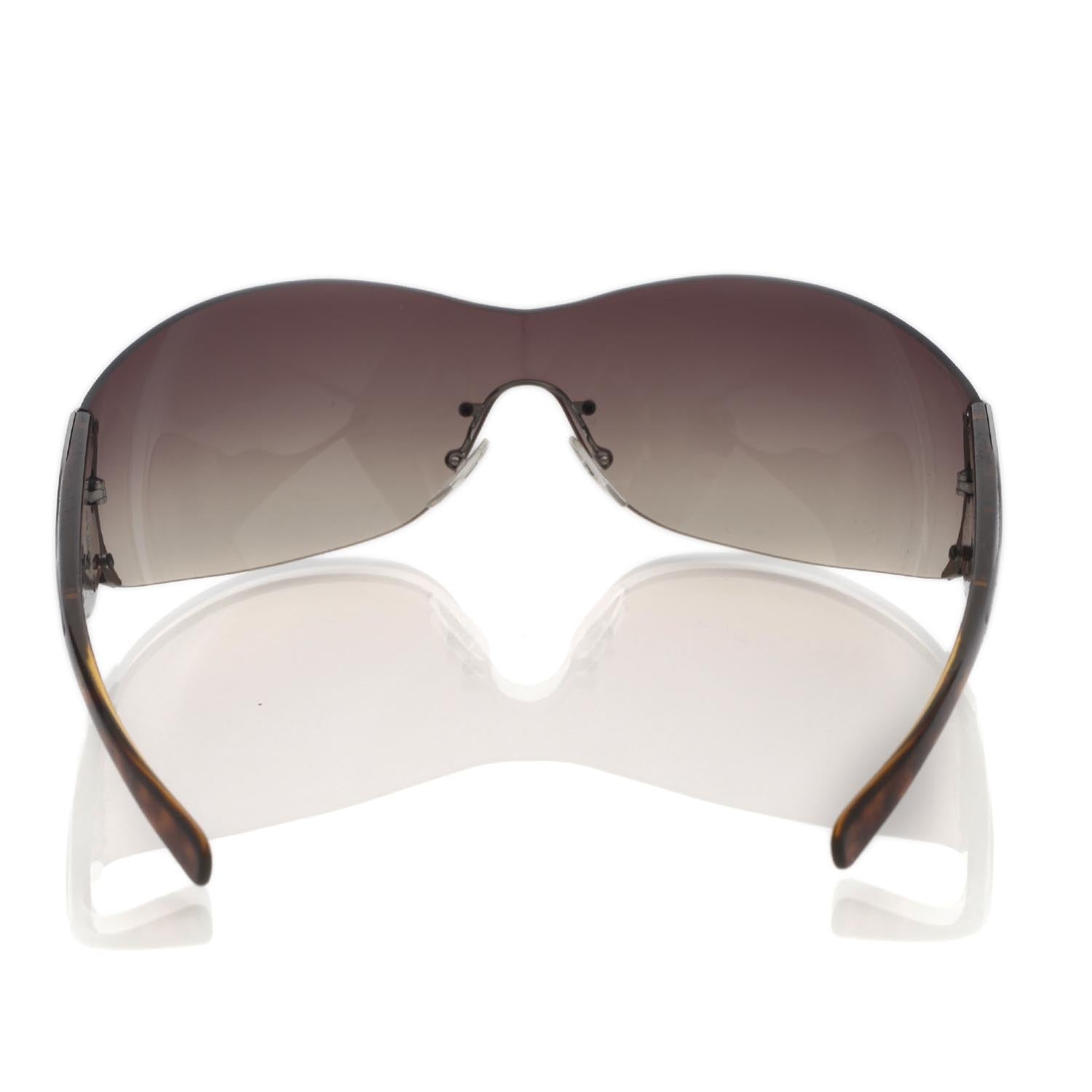 Prada Tortoise Shell Wrap Around Sunglasses SPR 58F 3 of 11