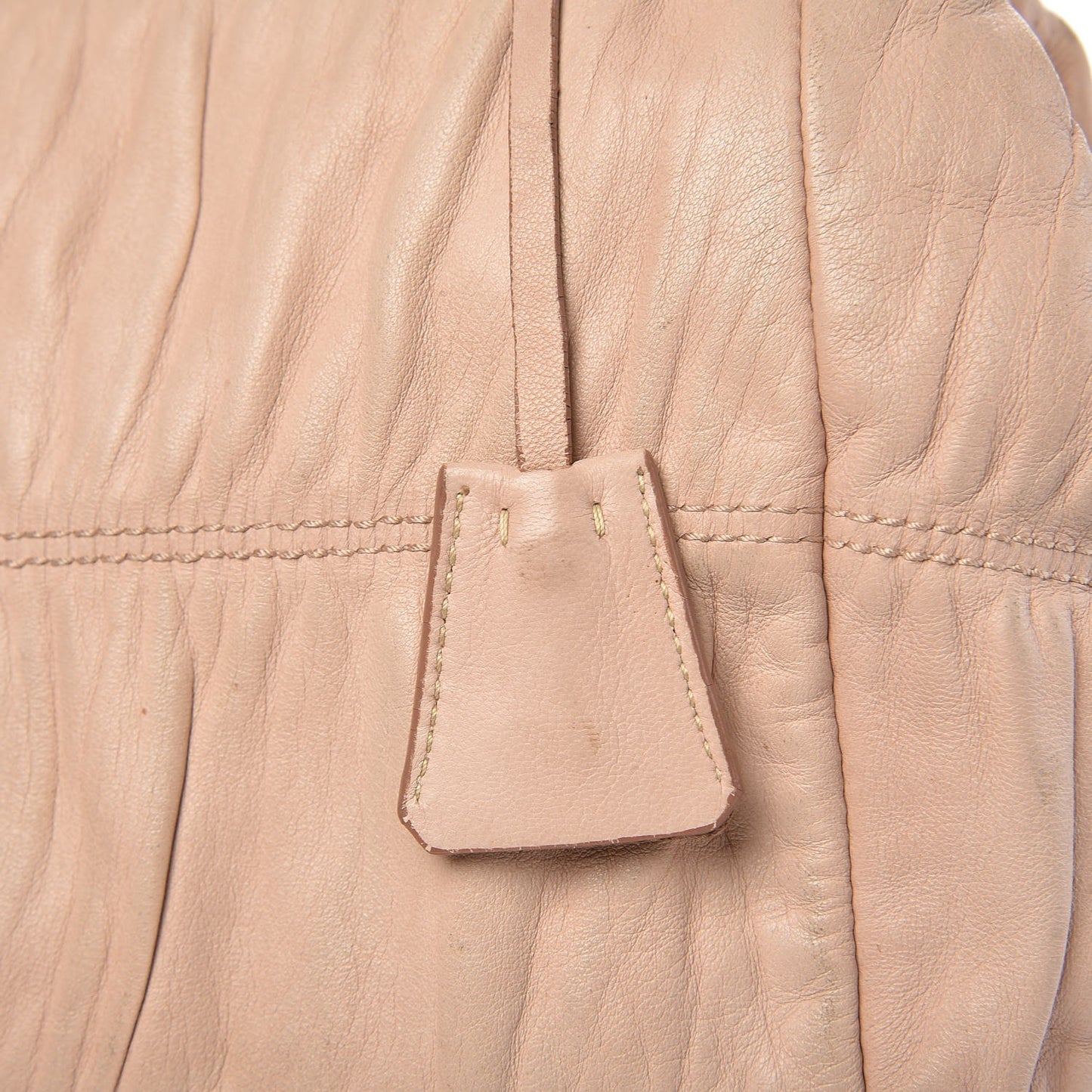 Nappa Dressy Gaufre Framed Tote Cipria