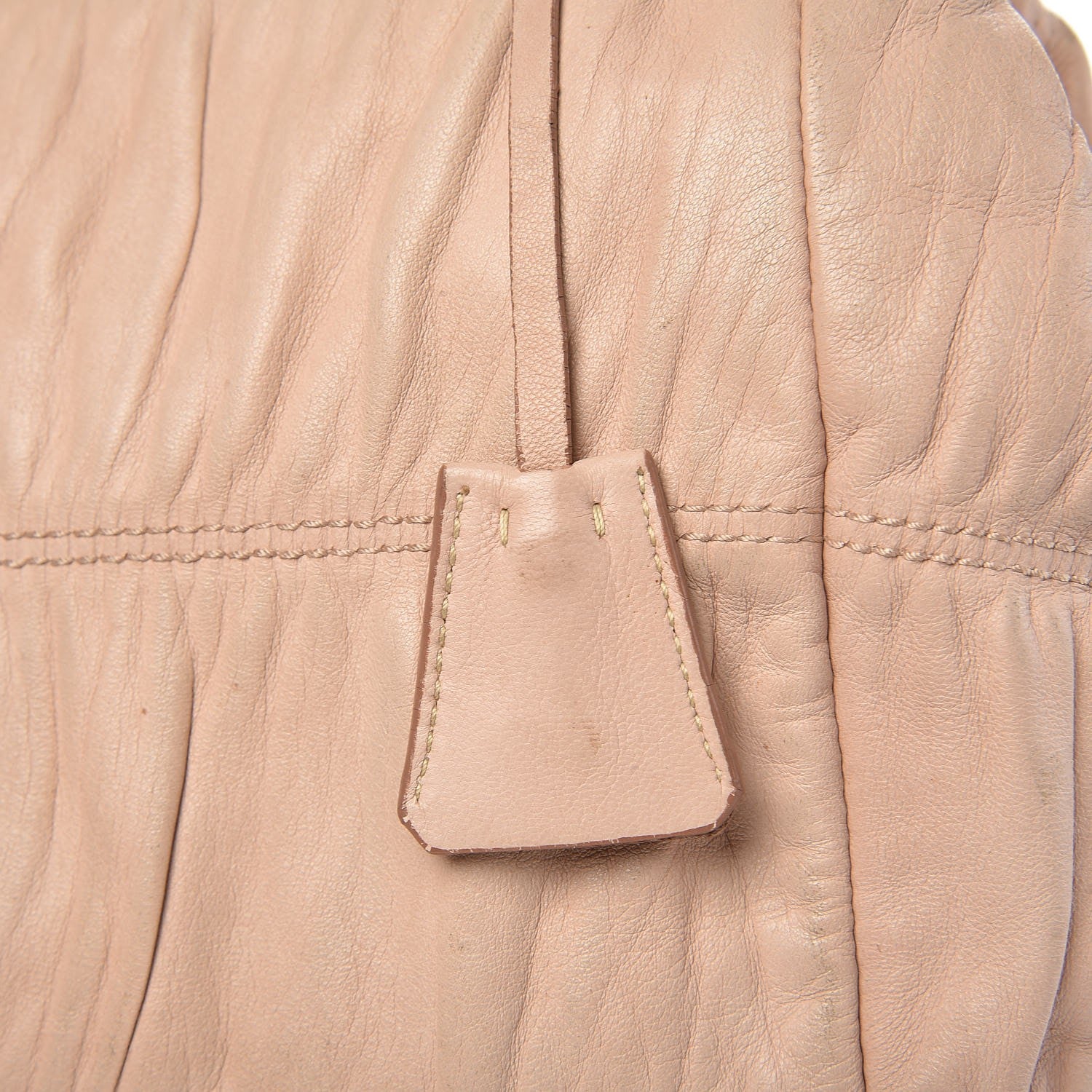 Prada Nappa Dressy Gaufre Framed Tote Cipria 22 of 24
