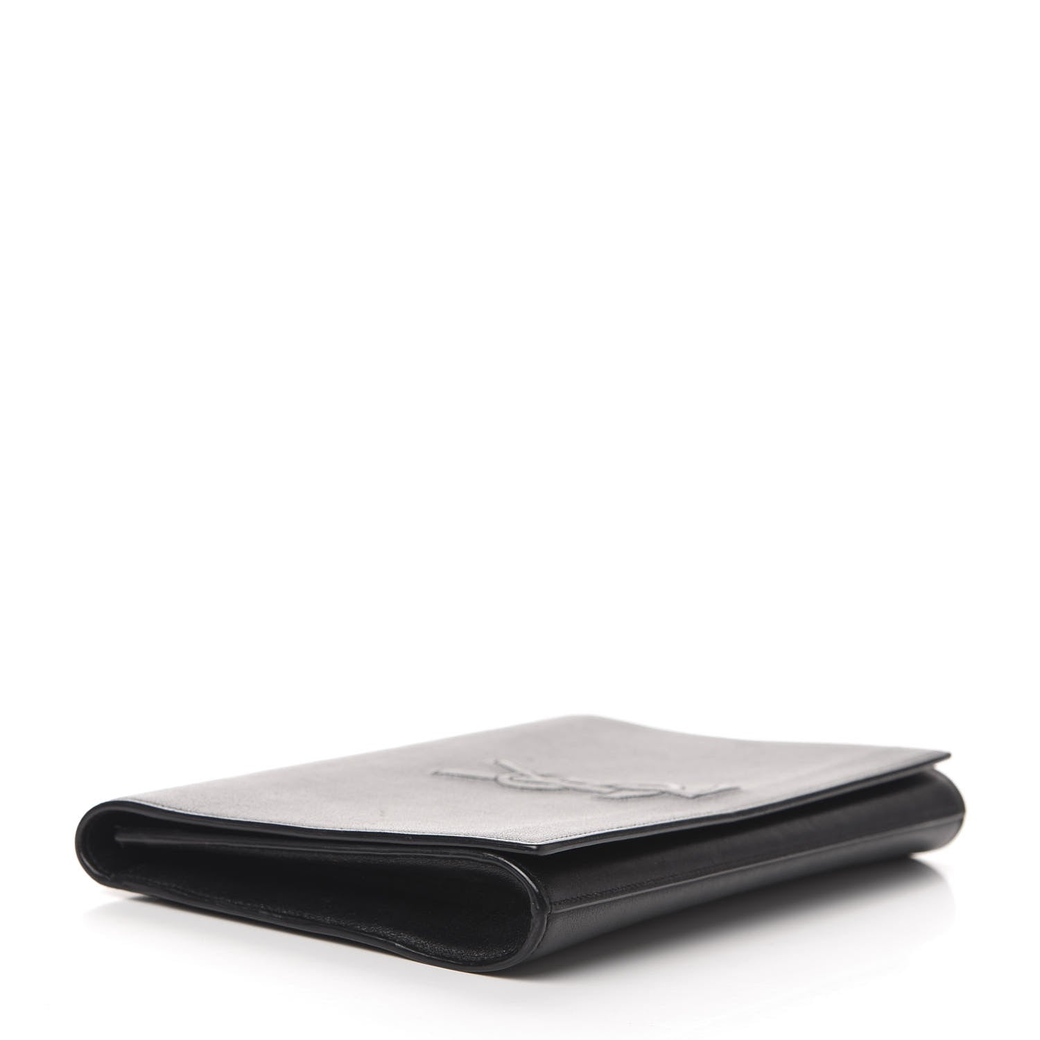 Saint Laurent Calfskin Monogram Large Belle De Jour Clutch Black 4 of 7