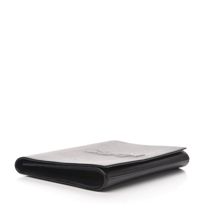 Saint Laurent Calfskin Monogram Large Belle De Jour Clutch Black 4 of 7
