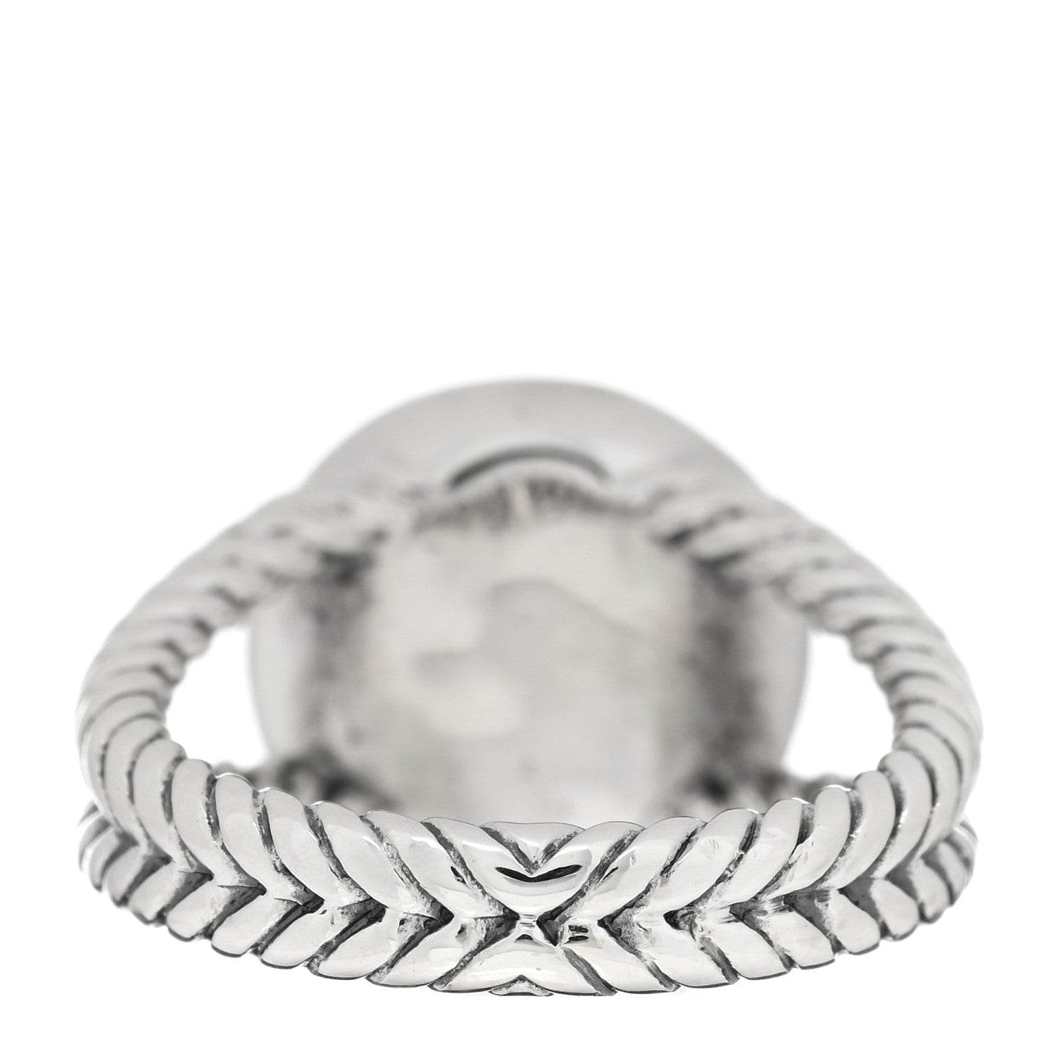 David Yurman Sterling Silver Diamond Pearl 8mm Petite Cerise Ring 52 6 3 of 4