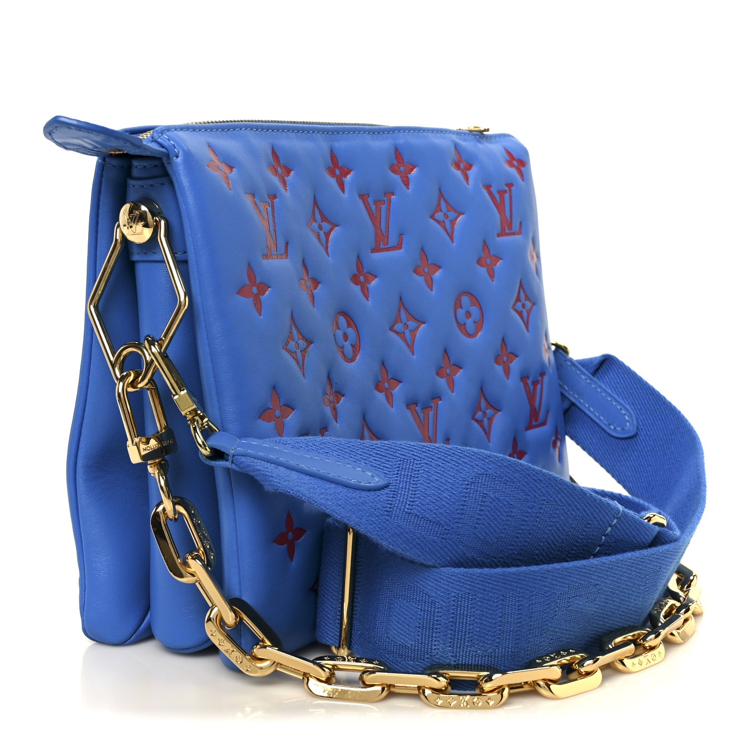 Louis Vuitton Lambskin Embossed Monogram Vuittamins Coussin PM