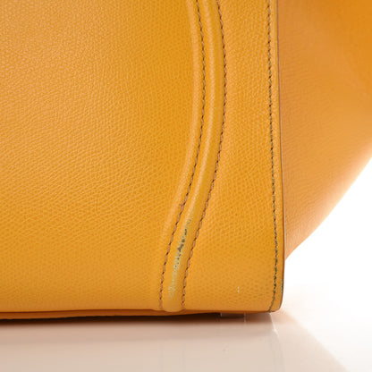 Celine Grained Calfskin Medium Phantom Luggage Saffron 15 of 19