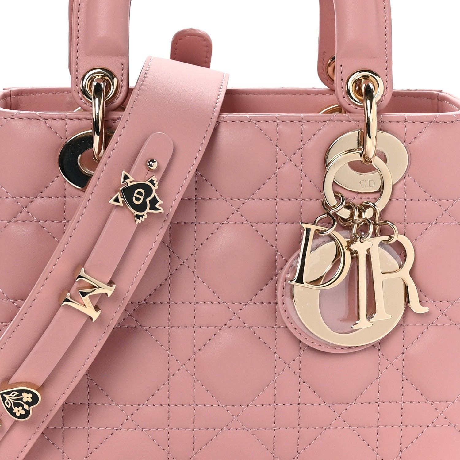 Christian Dior Lambskin Cannage Small My ABCDior Lady Dior Pink 8 of 11