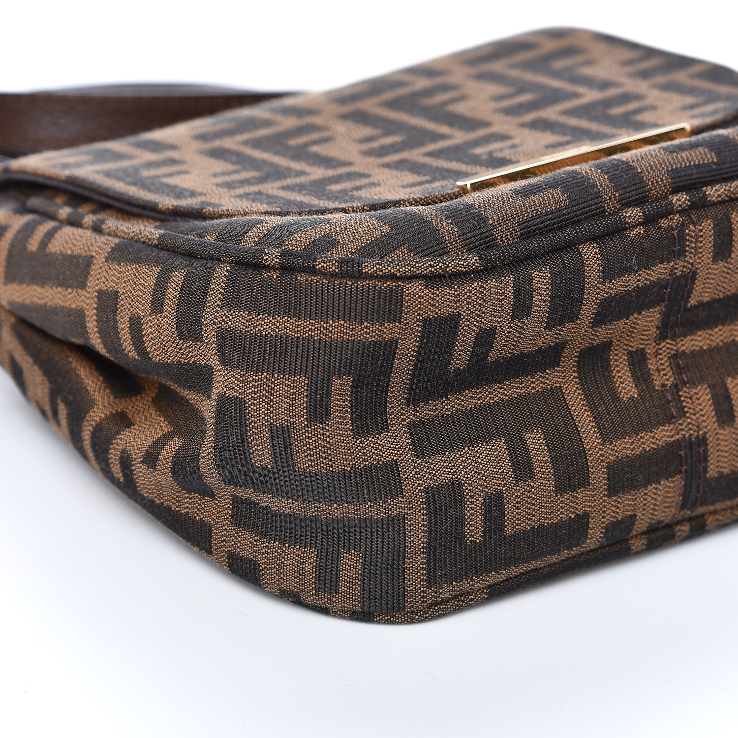 Fendi Zucca Vitello Artic Mini Messenger Bag Tobacco Castagna 8 of 10