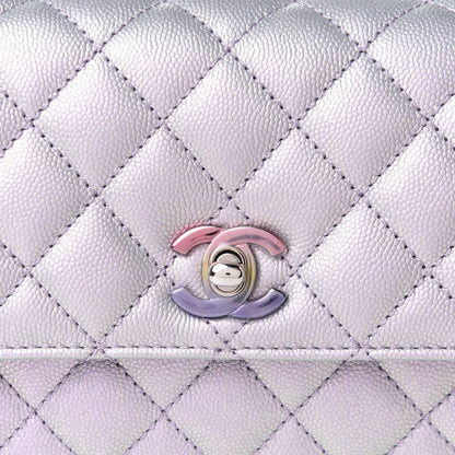 Chanel Iridescent Caviar Quilted Mini Coco Handle Flap Purple 5 of 10