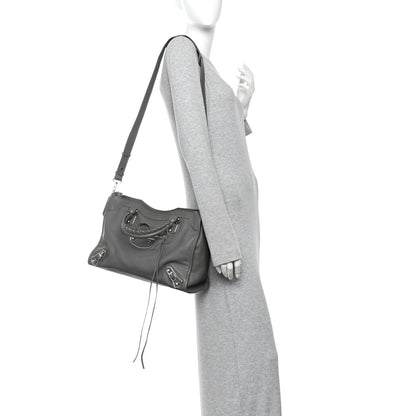 Balenciaga Chevre Silver Metallic Edge Hardware City Gris Acier 2 of 11