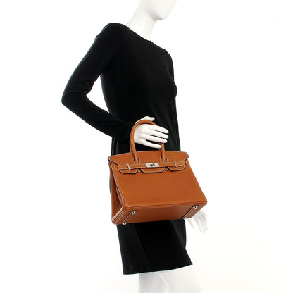 Hermes Natural Barenia Faubourg Birkin 30 Fauve 2 of 33