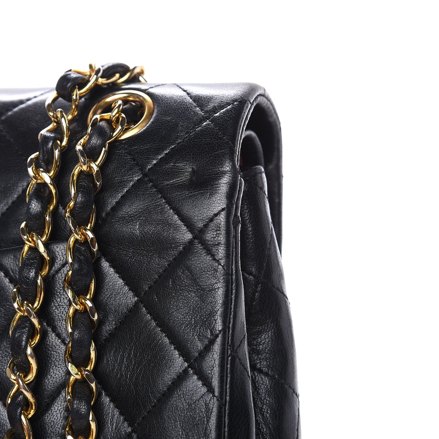 Chanel Lambskin Quilted Medium Double Flap Black 12 of 18