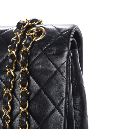 Chanel Lambskin Quilted Medium Double Flap Black 12 of 18