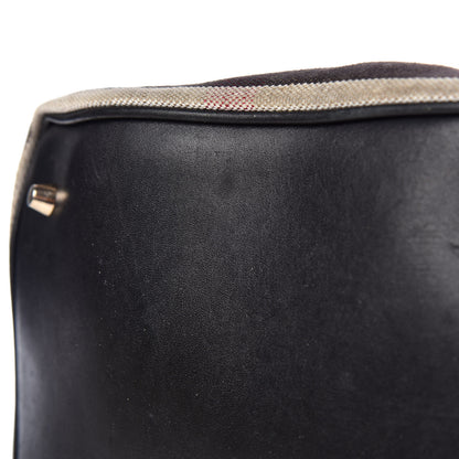 Burberry Canvas Mega Check Medium Ashby Hobo Black 25 of 32