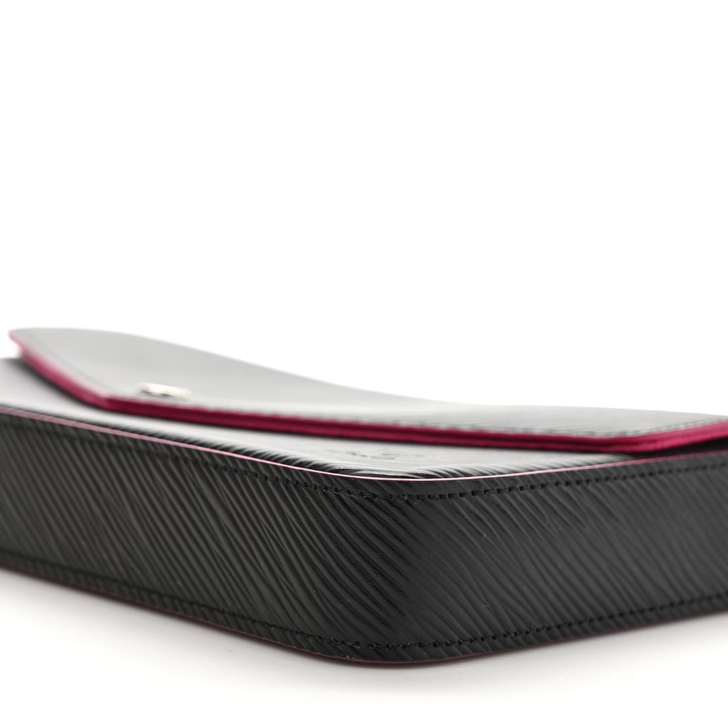 Epi Pochette Felicie Black Hot Pink
