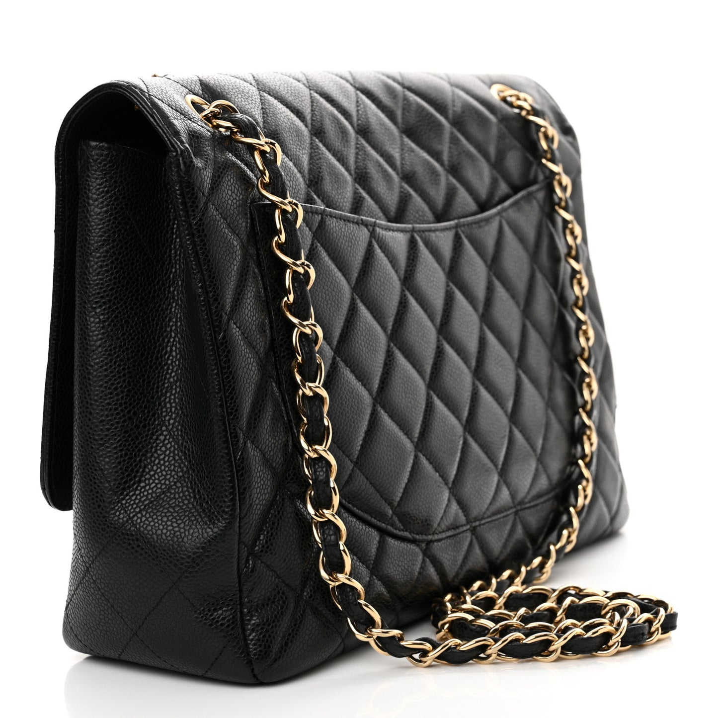 Caviar Maxi Single Flap Black