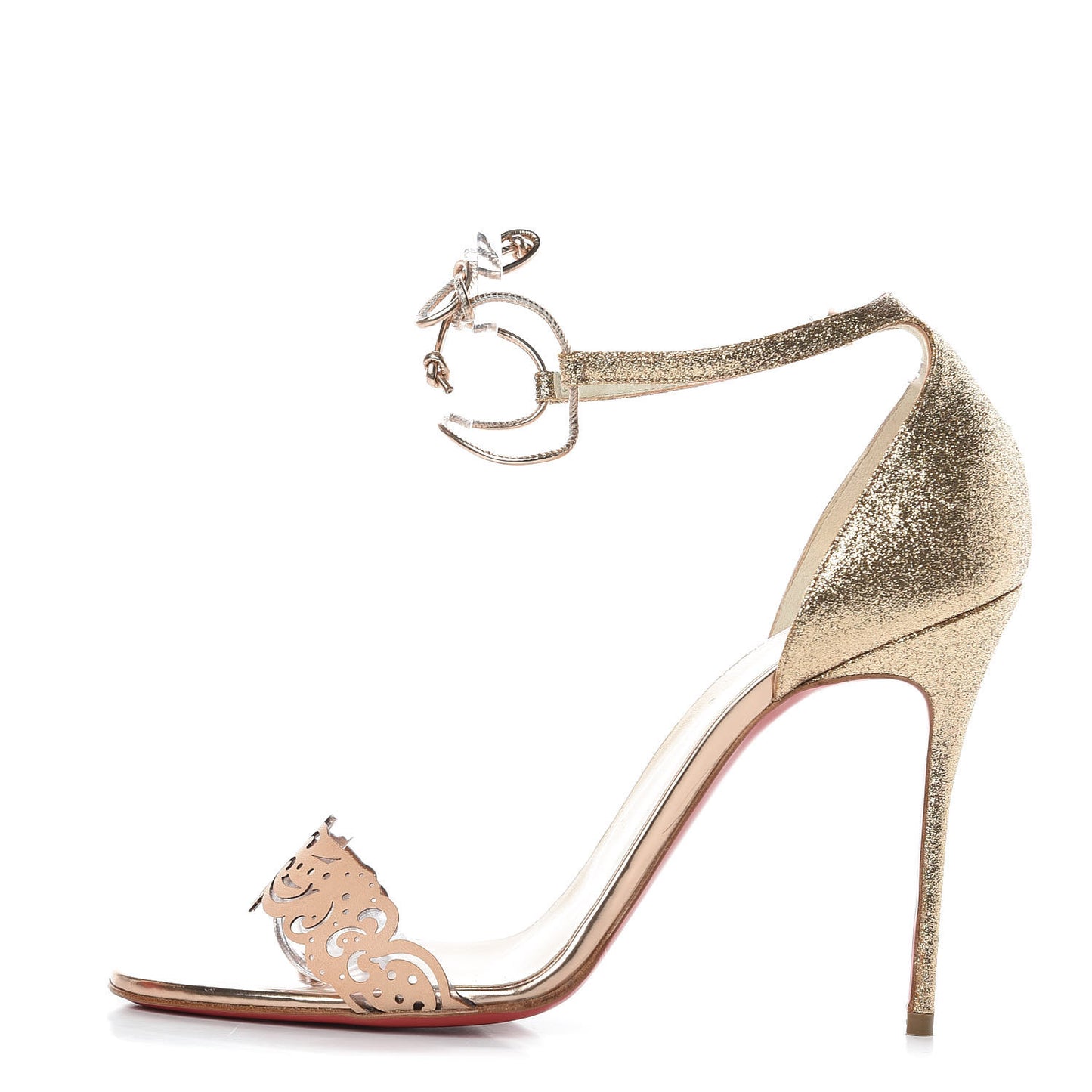 Metallic Glitter Calf Vegetable PVC Valnina 100 Sandals 40.5 Version Poudre