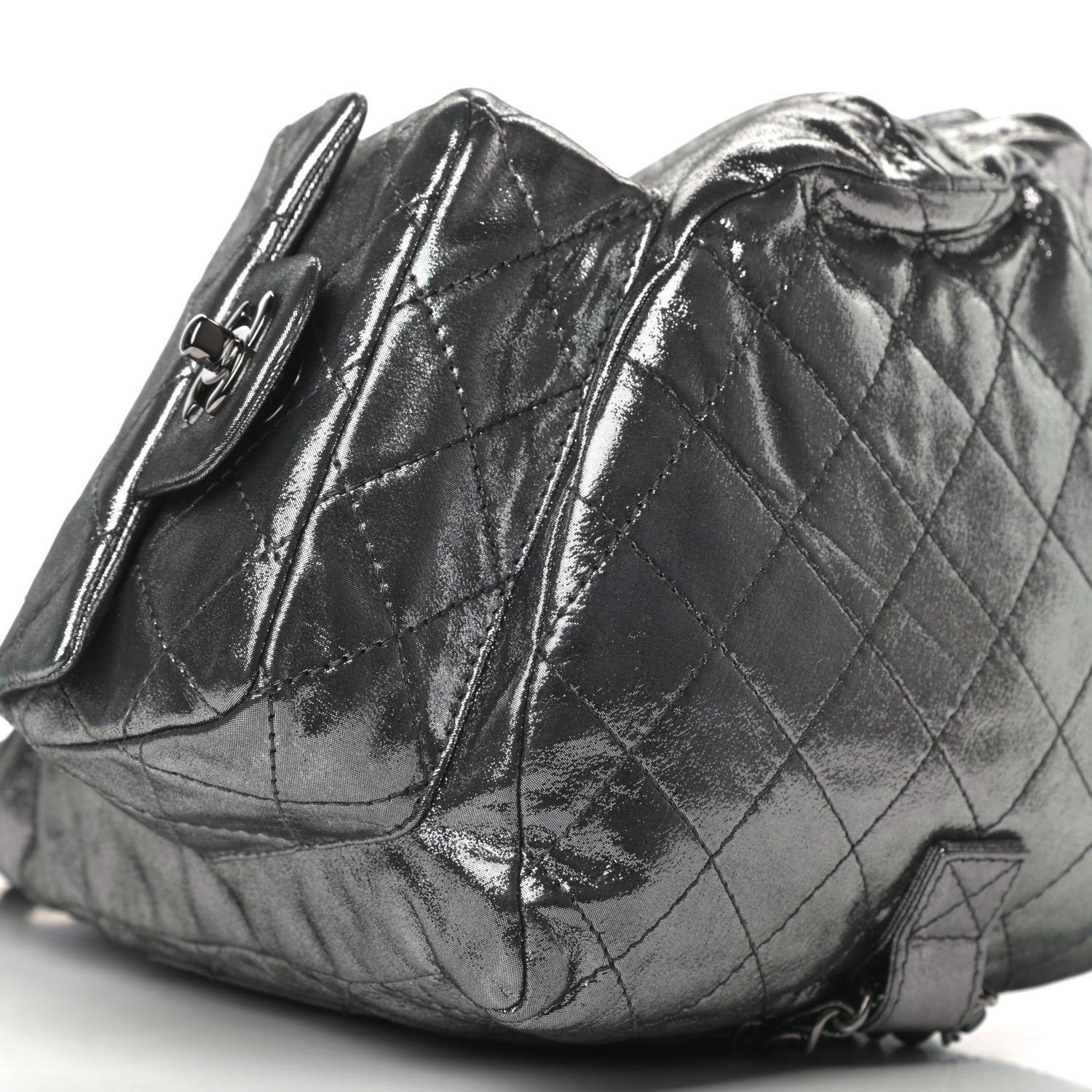 Chanel Iridescent Calfskin Large Backpack Is Back Dark Grey 9 of 11
