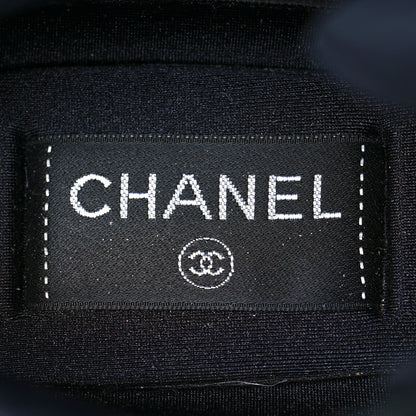 Chanel Toile Suede Calfskin CC Sneakers 37 Black 7 of 7
