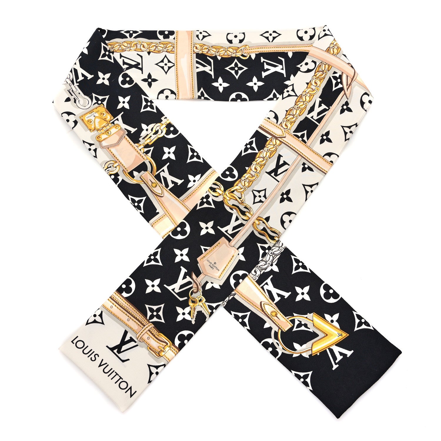 Louis Vuitton Silk Monogram Confidential Bandeau Black 1 of 3