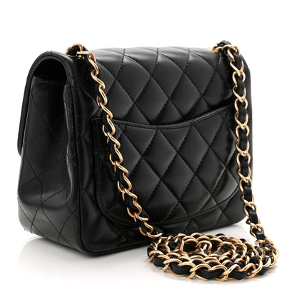 Chanel Lambskin Quilted Mini Square Flap Black 3 of 10