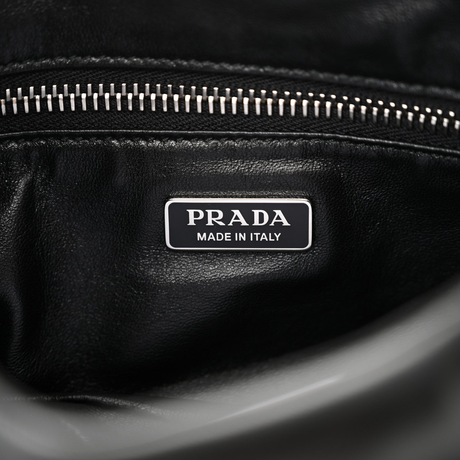 Prada Nappa Soft Padded Re-Edition 2002 Moon Bag Black 6 of 9