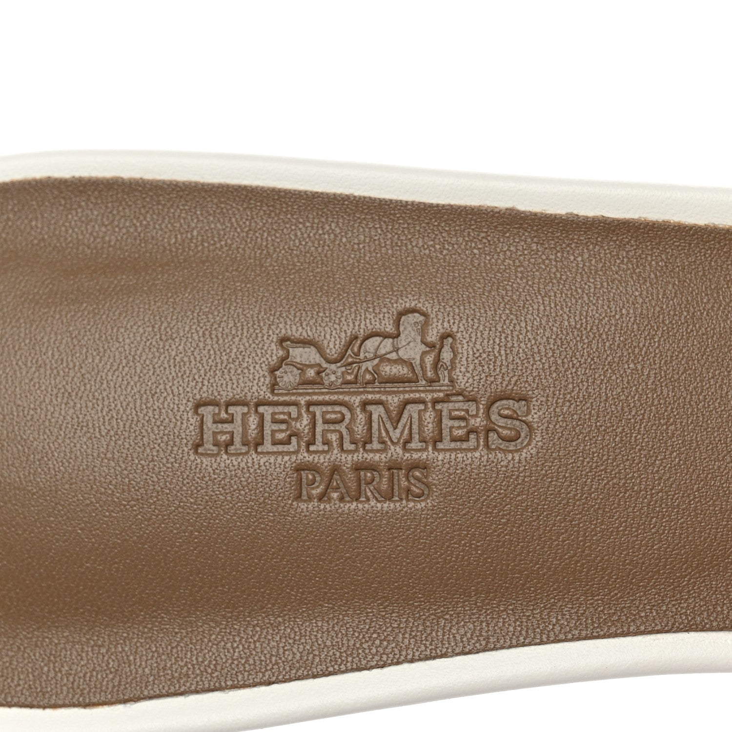 Hermes Calfskin Oasis Sandals 38.5 White 8 of 10