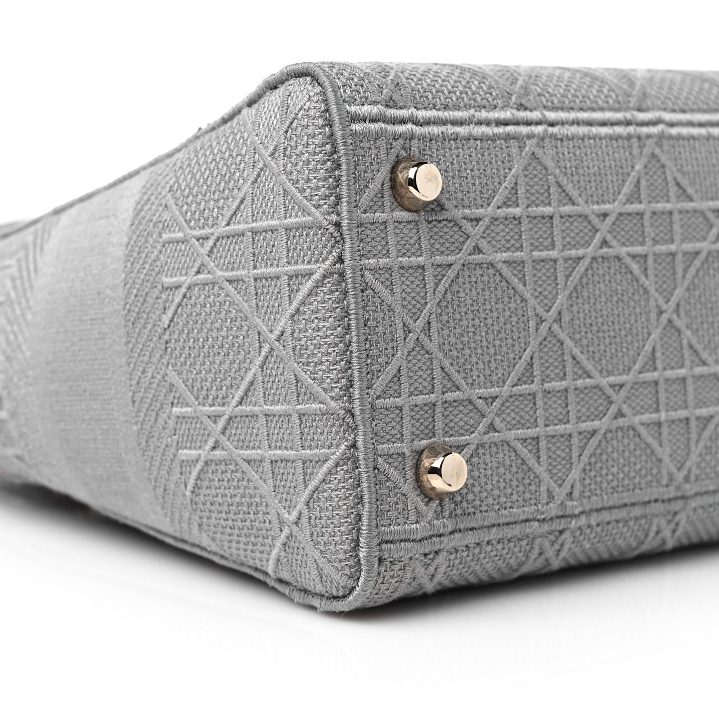 Canvas Embroidered Cannage Medium Lady D-Lite Gray