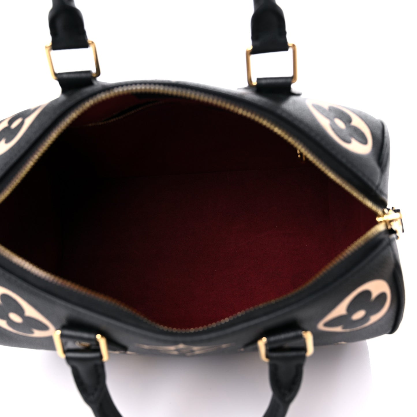 Empreinte Monogram Giant Speedy Bandouliere 25 Black Beige