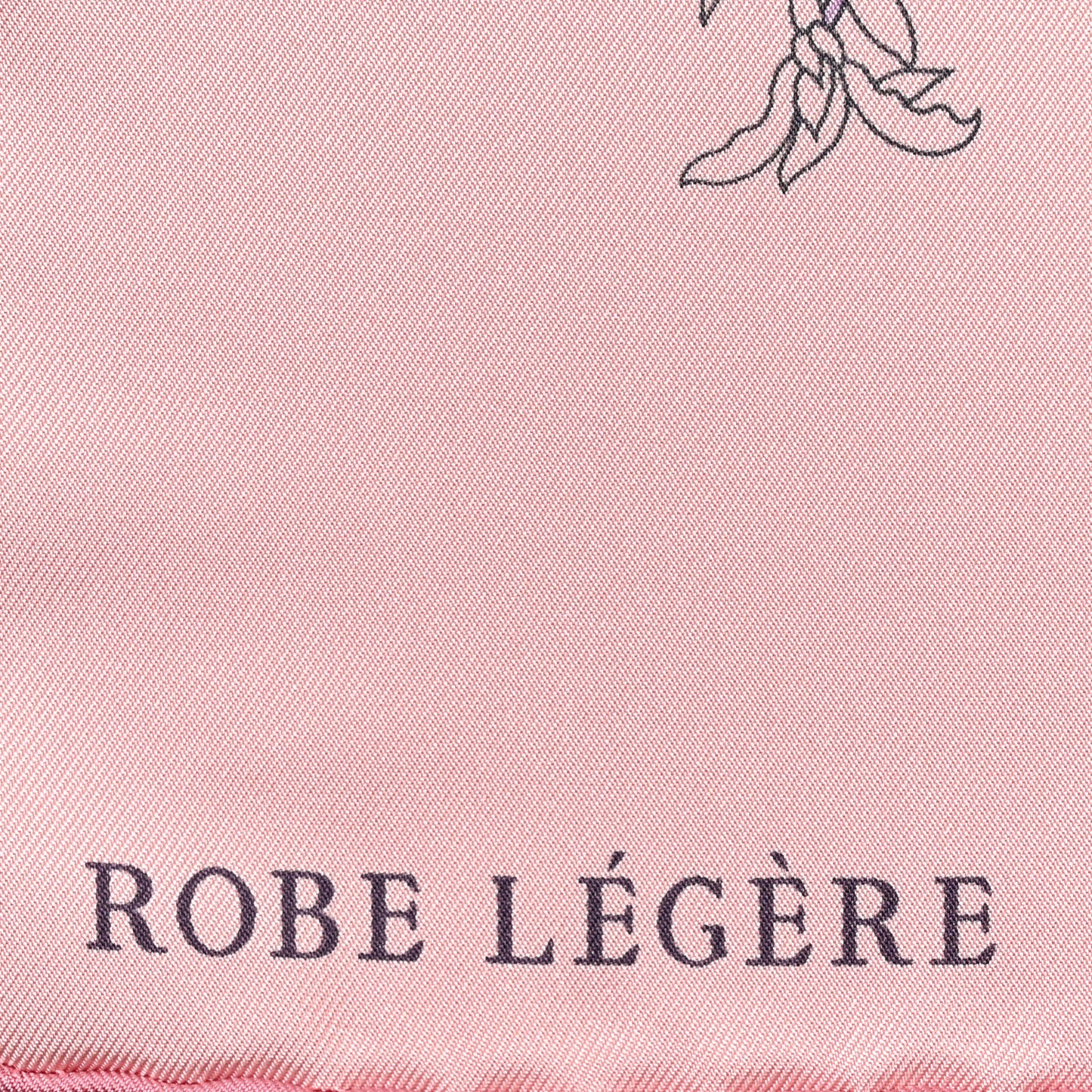 Silk Twill Robe Legere Scarf 90 Rose Hortensia Bleu