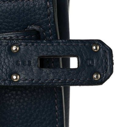 Hermes Taurillon Clemence Jypsiere 34 Bleu de Prusse 7 of 11