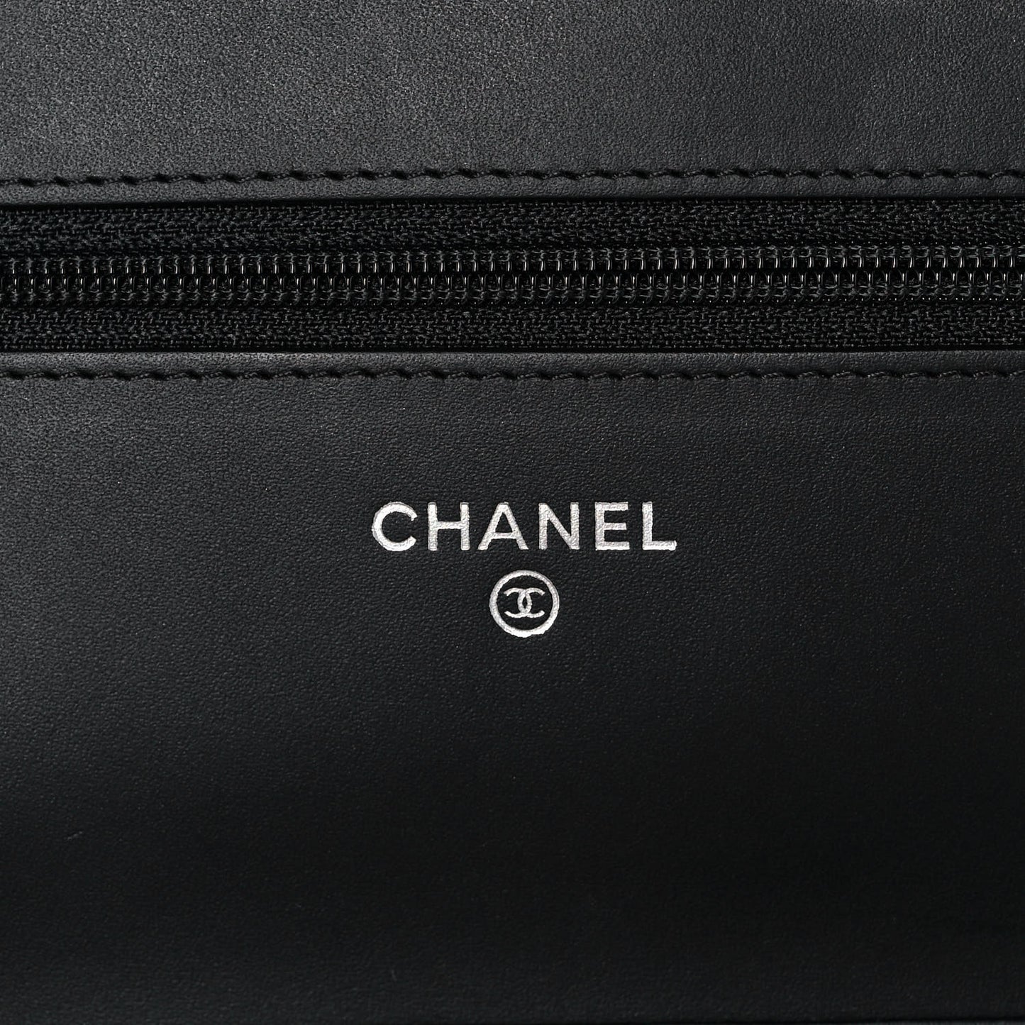 Patent Calfskin Quilted Reissue Wallet On Chain WOC Black