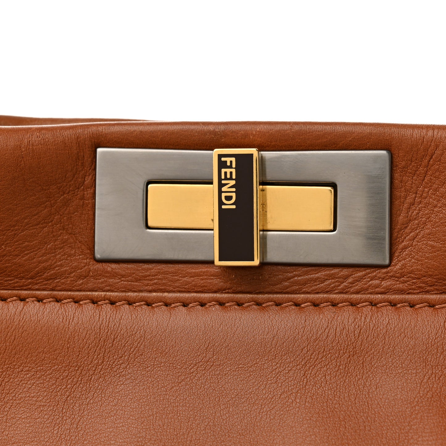 Vitello Suede Medium Peekaboo Iconic Satchel Cuoio Rame Moro