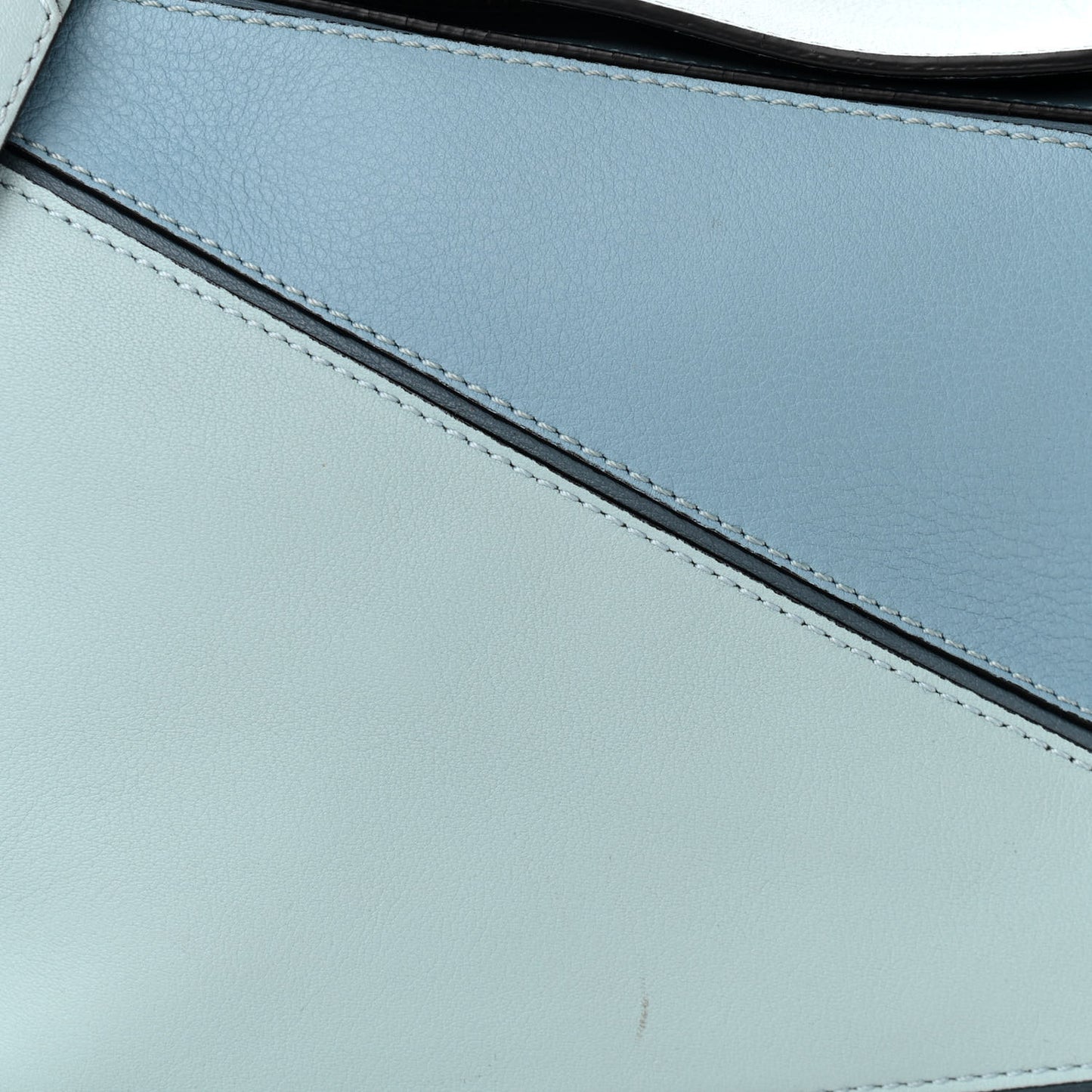 Calfskin Medium Puzzle Bag Aqua Light Blue Stone Blue