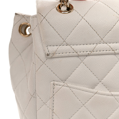 Chanel Caviar Quilted Mini Urban Spirit Backpack White 17 of 30