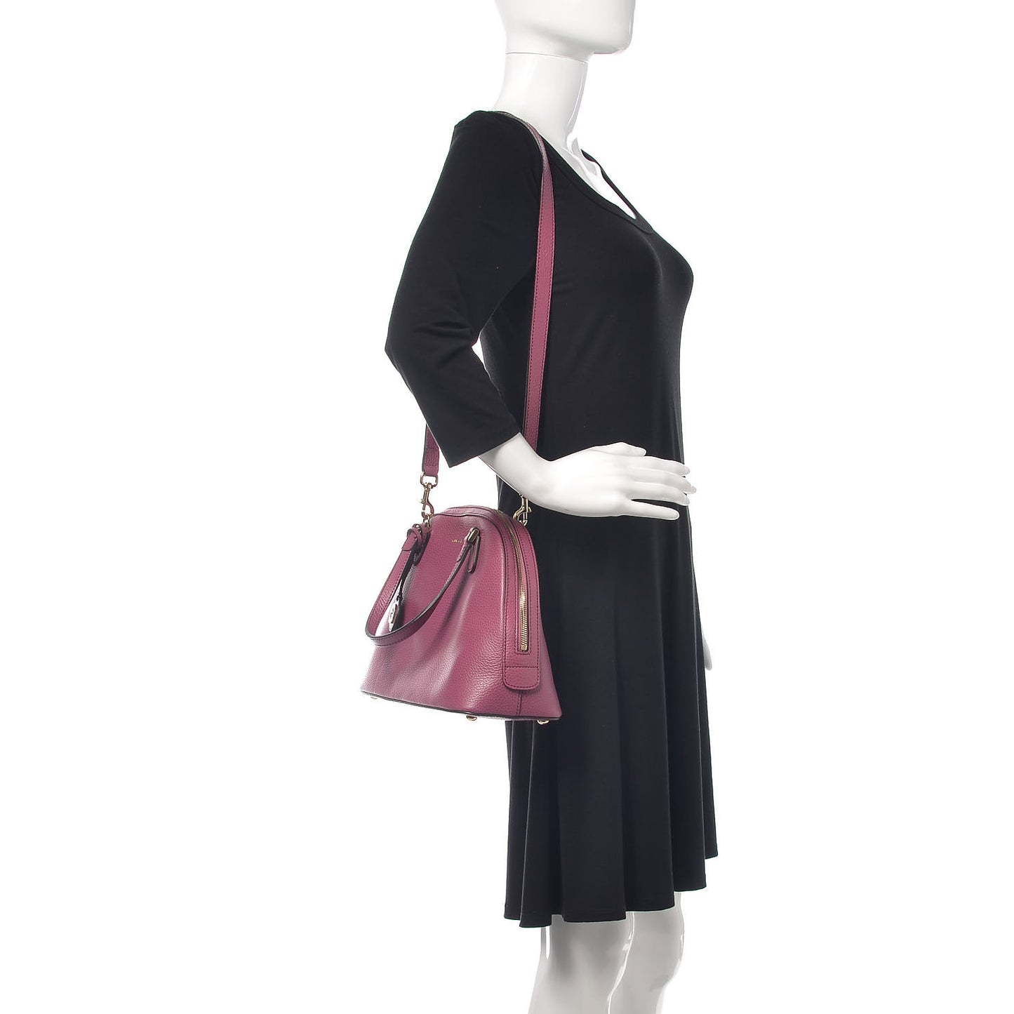 Dollar Calfskin Dome Bag Purple