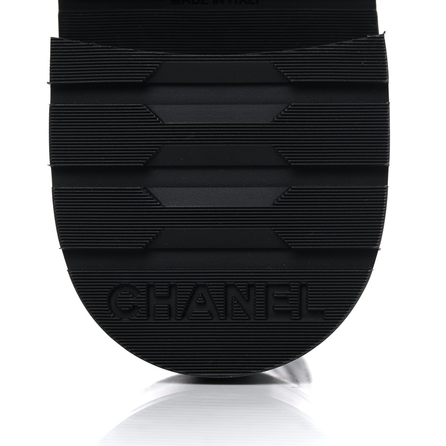 Chanel Shiny Calfskin Quilted Lace Up Combat Boots 37 Black 6 of 13