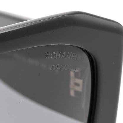 Chanel Acetate Rectangle Sunglasses 5554-A Black 7 of 8