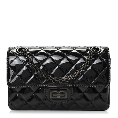 Chanel Patent Calfskin Quilted 2.55 Reissue Mini Flap So Black 1 of 10