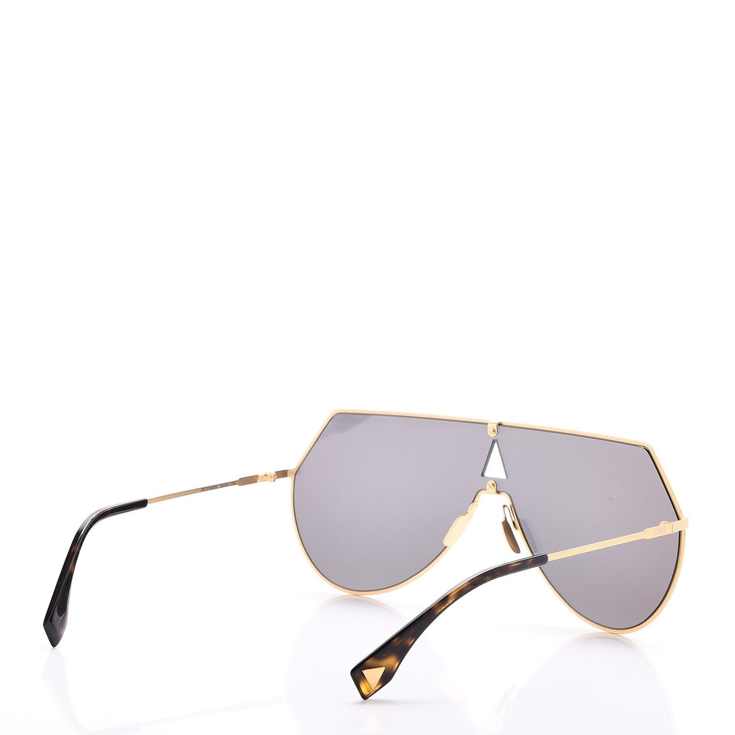 Metal Mirrored Eyeline Sunglasses FF 0193/S Matte Gold