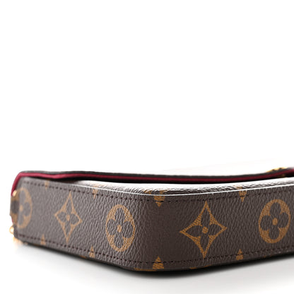 Louis Vuitton Monogram Pochette Felicie Chain Wallet Fuchsia 8 of 16