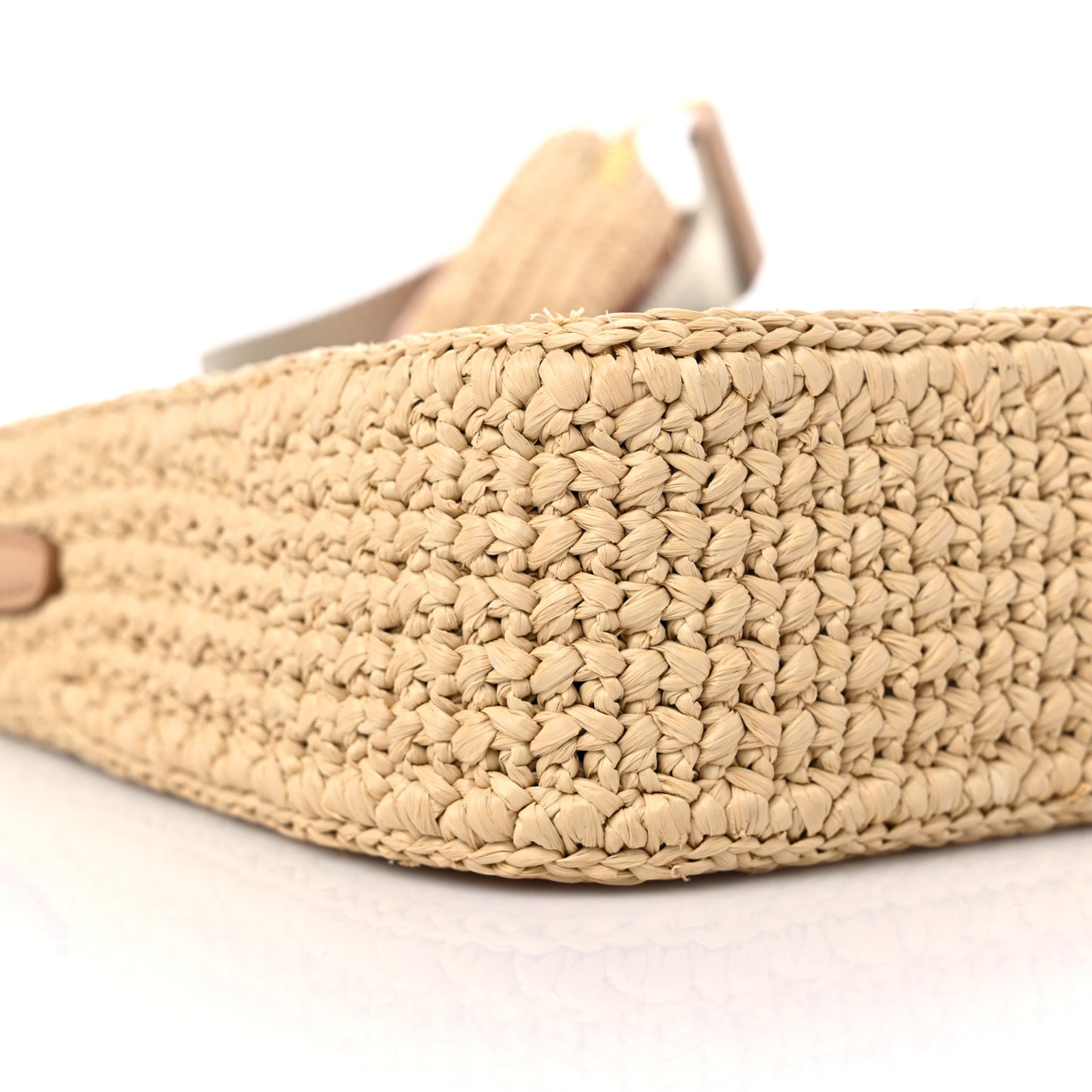 Yarn Raffia Effect Crochet Striped Re-Edition 2005 Shoulder Bag Naturale Petalo