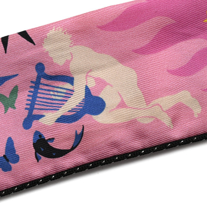 Hermes Silk Sous Le Charme D Orphee Baguette Twilly Rose Bleu Black Rouge Blue Black 6 of 7
