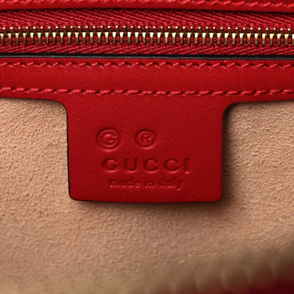 Gucci GG Supreme Monogram Blooms Medium Zippered Bucket Tote Beige Blue Navy Hibiscus Red 6 of 13