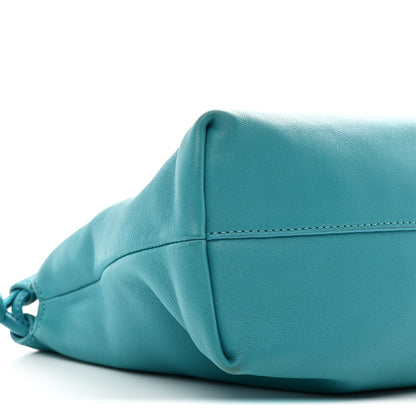 Loewe Mellow Nappa Medium Donut Chain Flamenco Knot Clutch Deep Turquoise 9 of 10