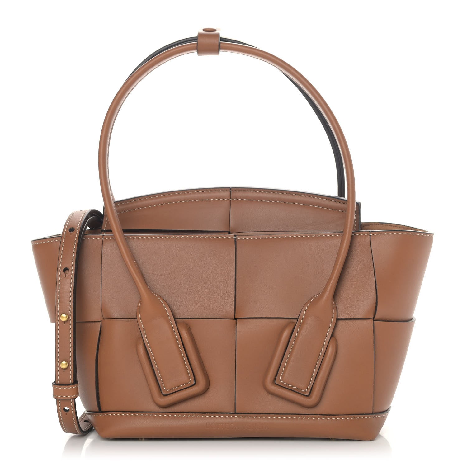 Bottega Veneta French Calfskin Maxi Intrecciato Mini Arco Wood 1 of 9