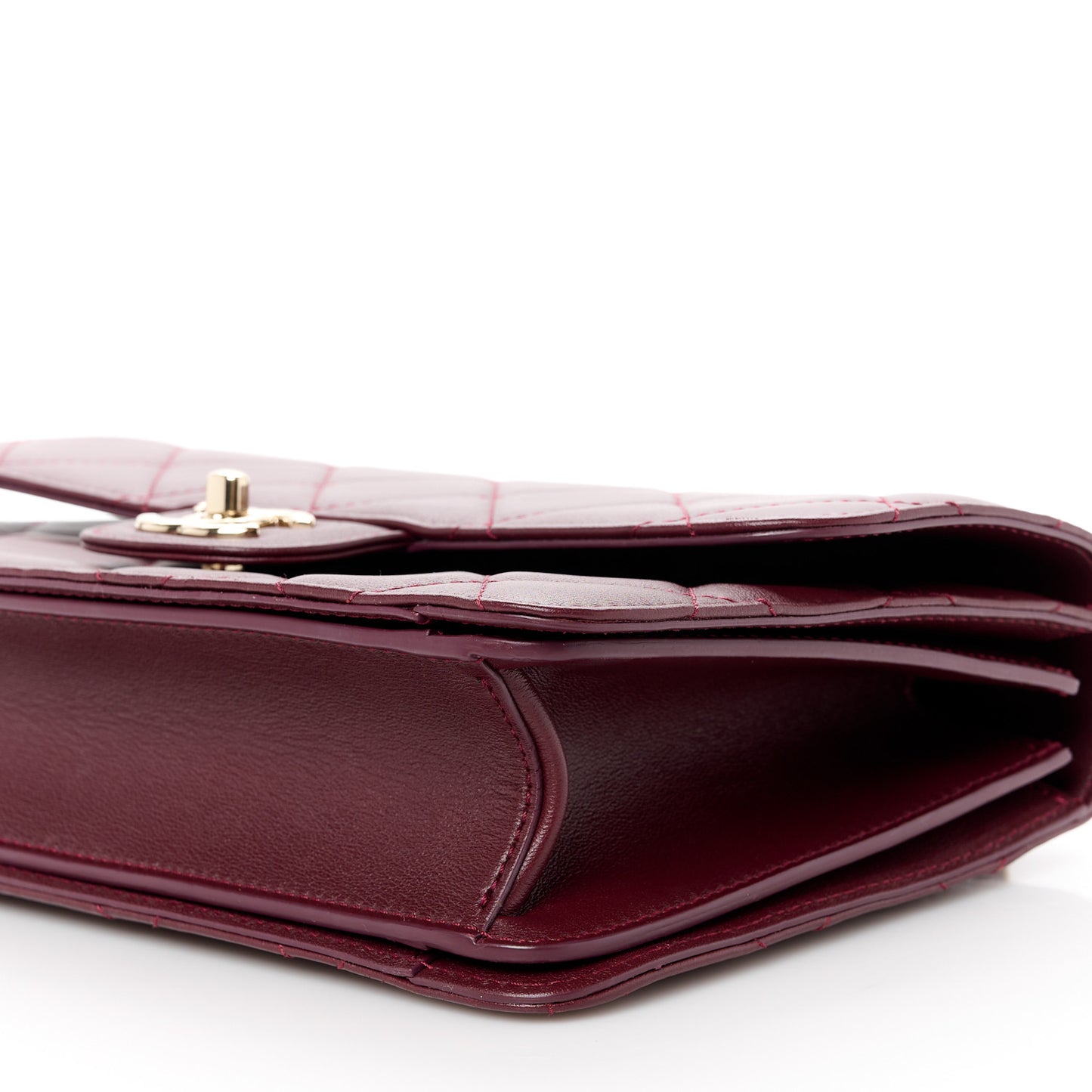 Calfskin Quilted Coco Lady Flap Burgundy