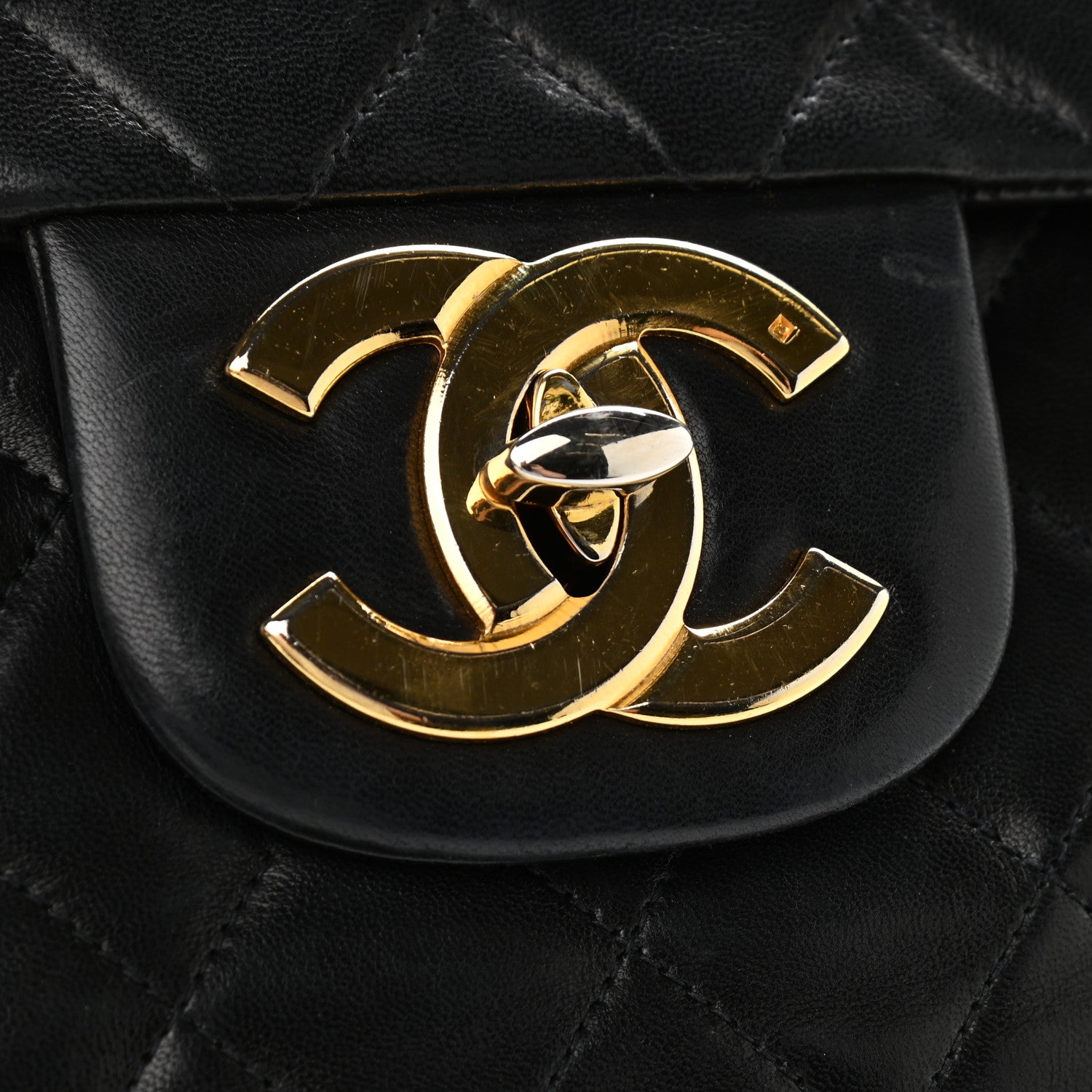 Chanel Lambskin Quilted XL Jumbo Single Flap Black 16 of 16