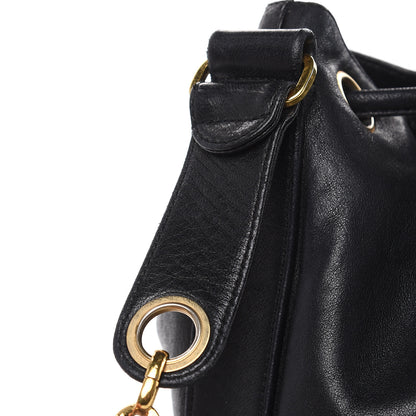 Chanel Lambskin CC Drawstring Shoulder Bag Black 17 of 19