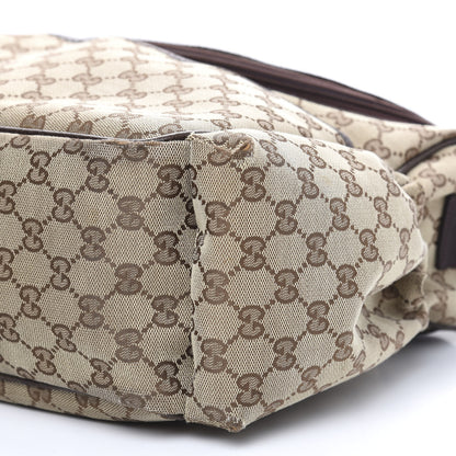 Gucci Monogram Natural Pigskin Large Diaper Bag Beige Ebony Cocoa Dark Chocolate 11 of 15
