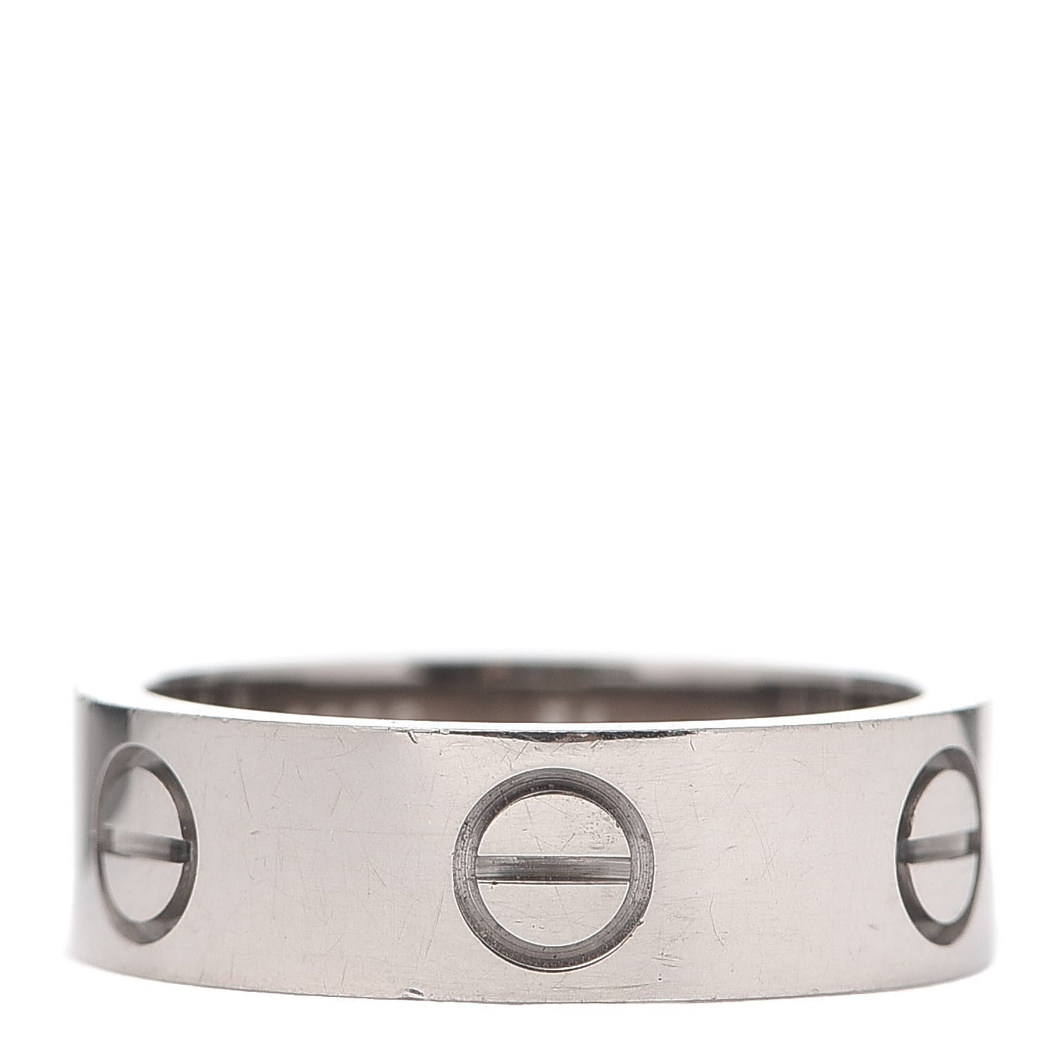 Cartier 18K White Gold 5.5mm LOVE Ring 51 5.75 1 of 4
